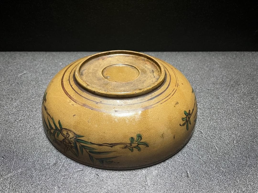 中国　古物　赤絵　福　鉢　盛鉢　裏面ウサギ絵 　中国美術　時代物