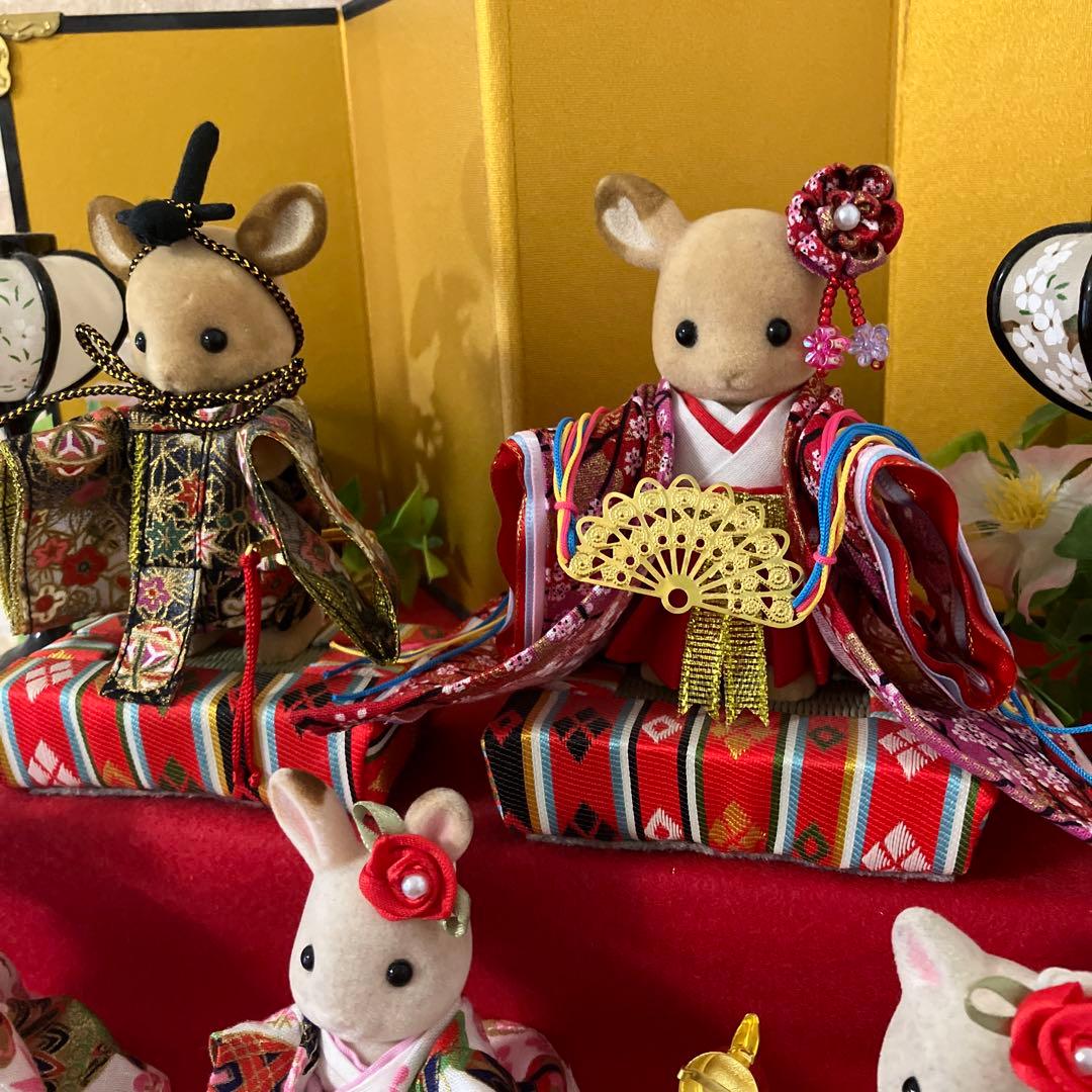 めめこ ひな祭り着物　シルバニア ハンドメイド