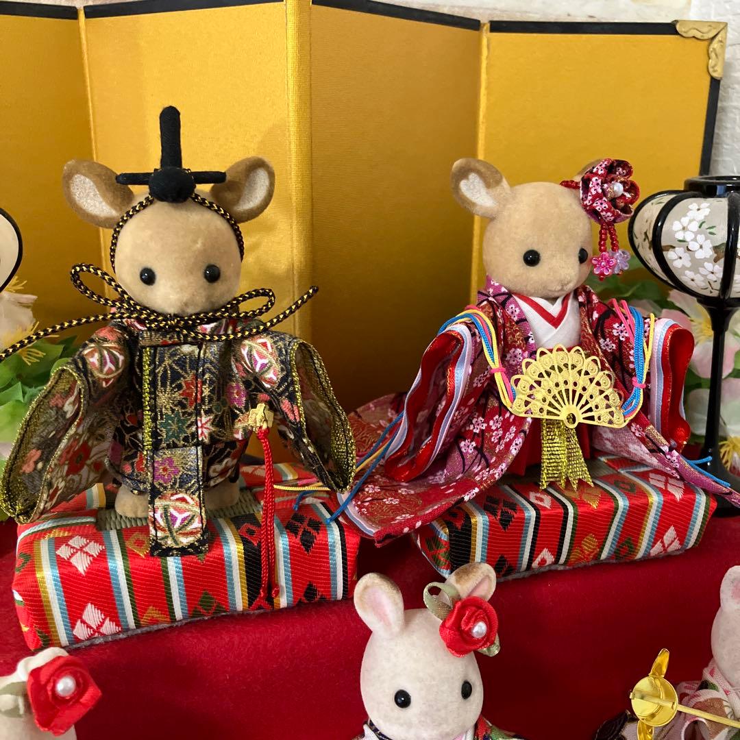 めめこ ひな祭り着物　シルバニア ハンドメイド