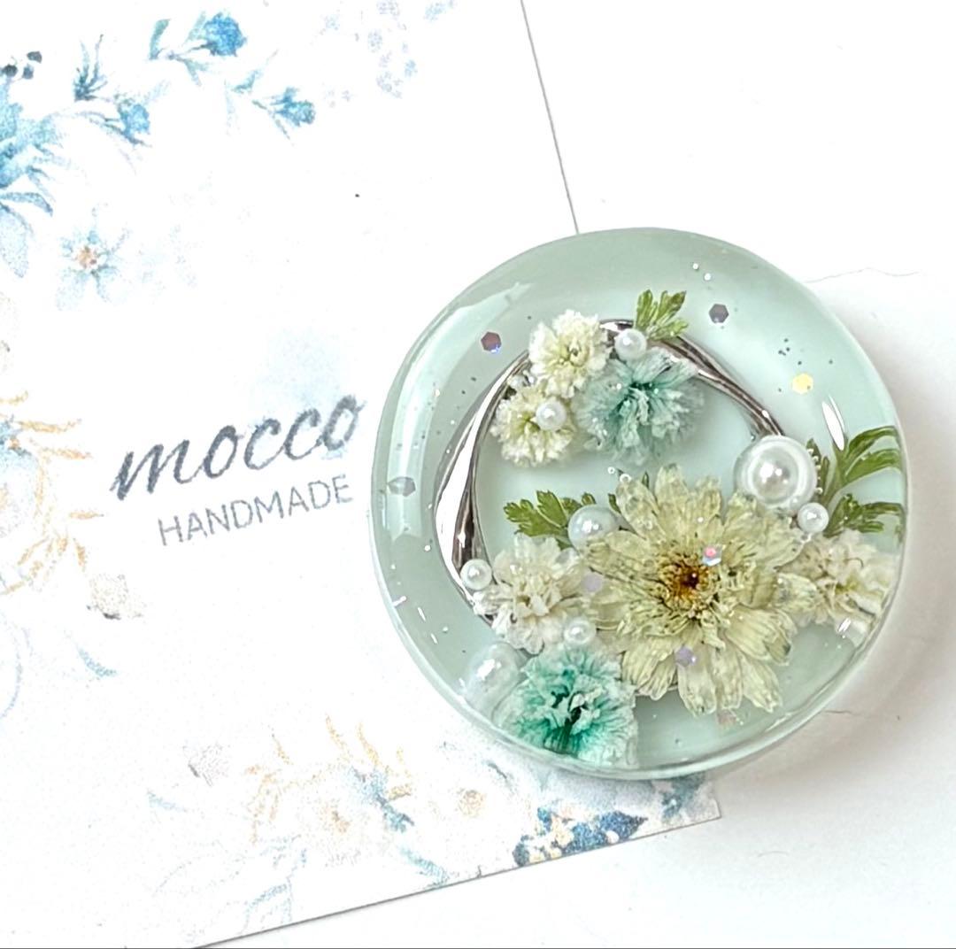 レジンヘアゴム ポニーフック　ドライフラワー　No.323