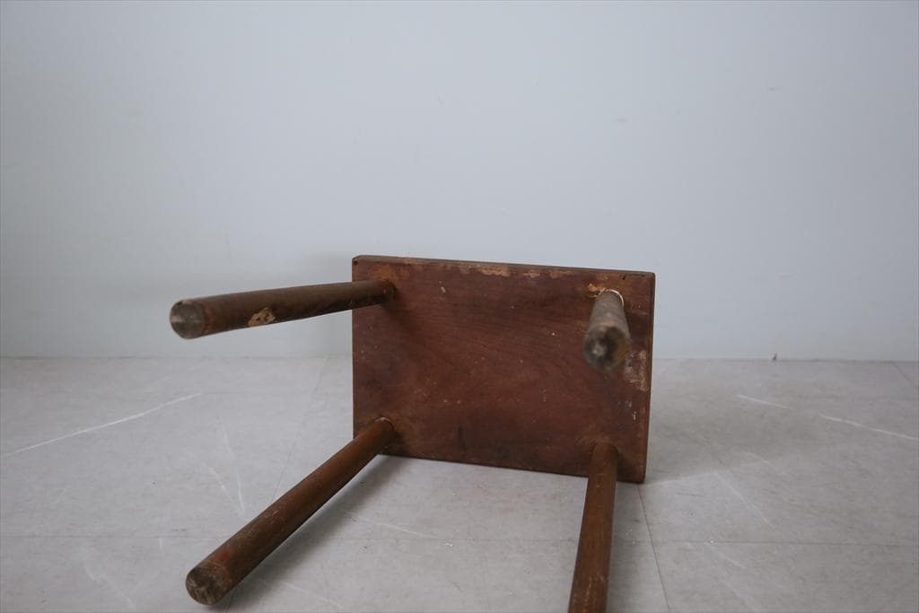 英国アンティーク木製スツール/椅子イス/チェア/花台/飾り棚(79-294)