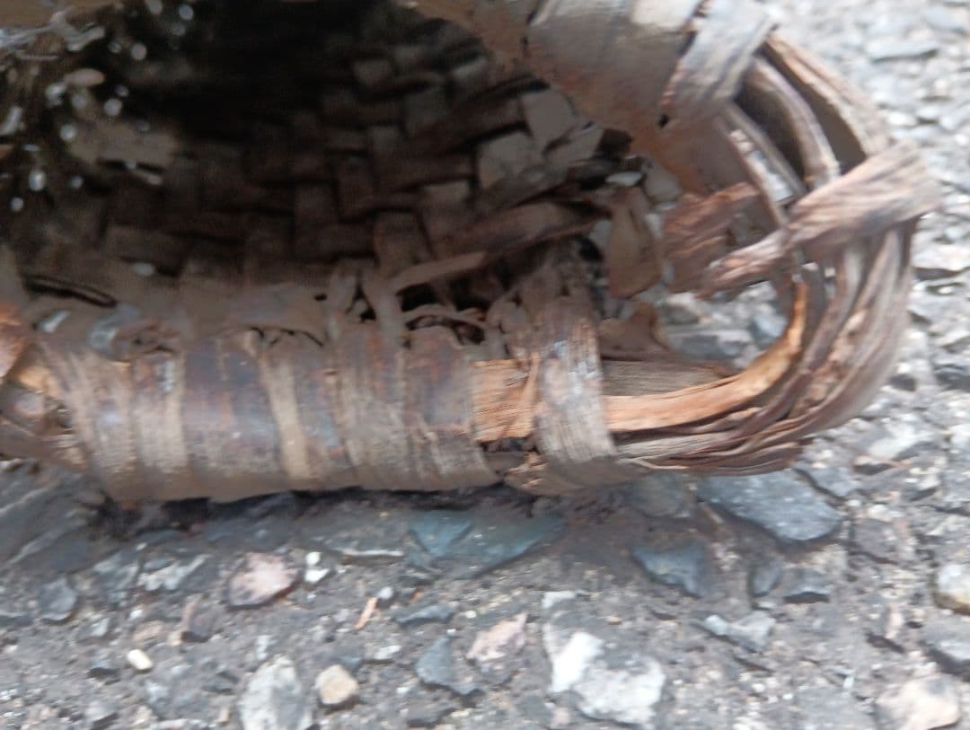 山葡萄 籠 　綱代編み かご 花籠 山ぶどう 花かご 花入 国内　鉈入