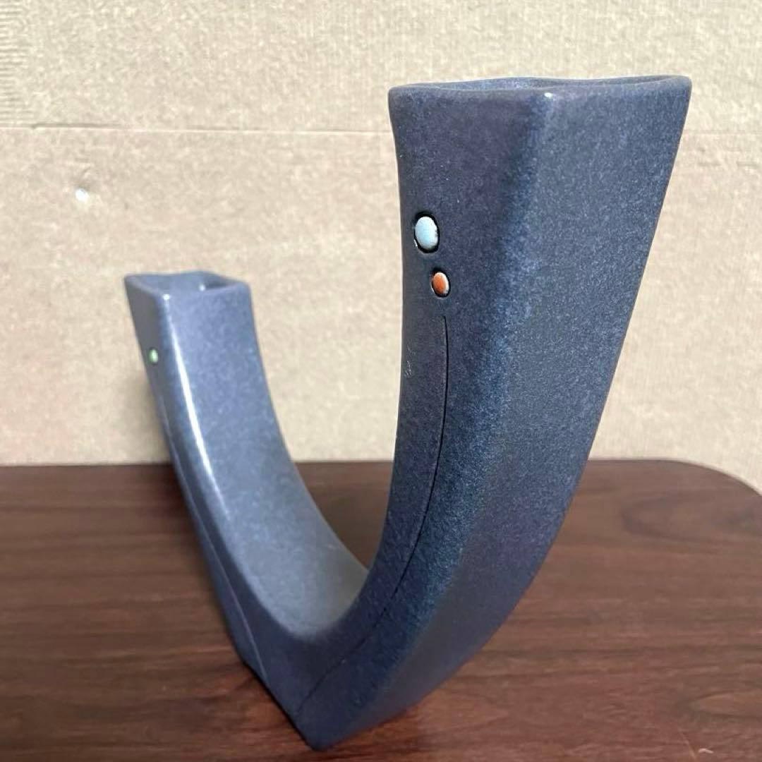 【美品】モダンフラワースタンド いけばな 変形花器 二口 花瓶