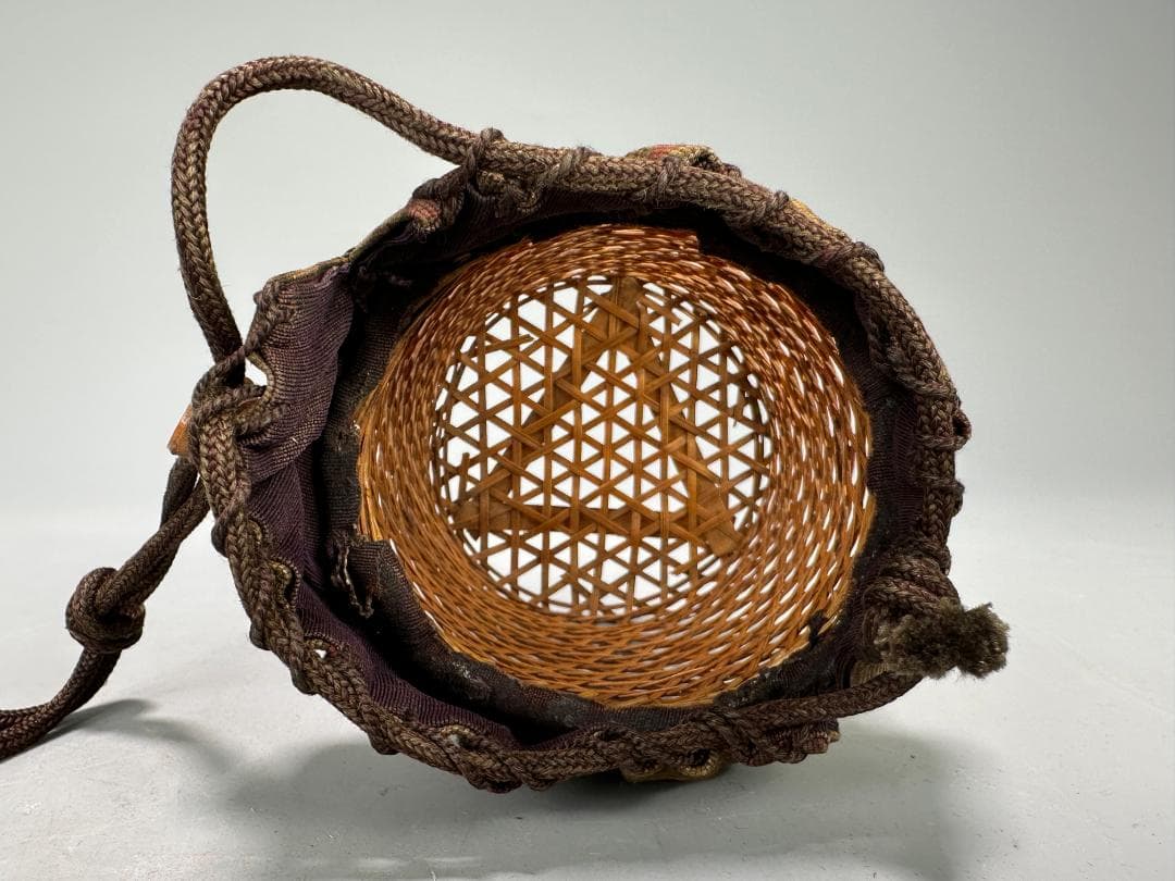 煎茶道具　茶篭　時代根付　龍根付　天然年代　時代物　古物　美品