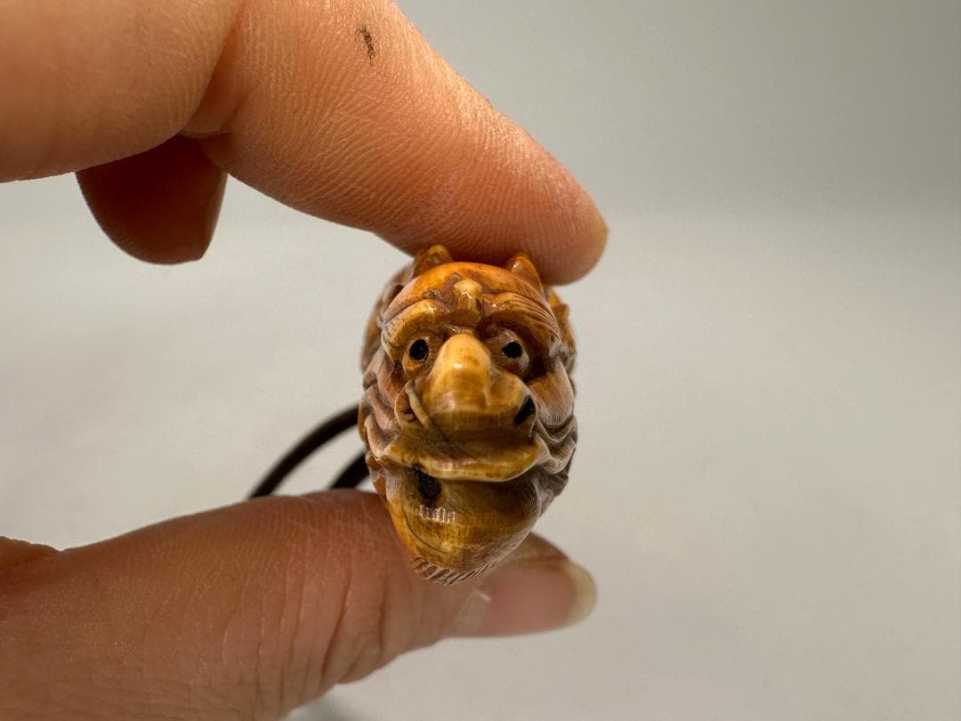 煎茶道具　茶篭　時代根付　龍根付　天然年代　時代物　古物　美品