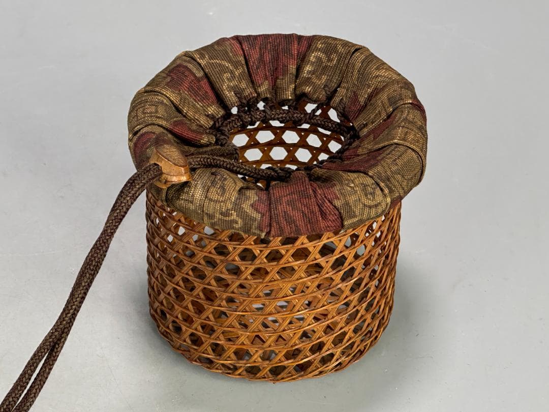 煎茶道具　茶篭　時代根付　龍根付　天然年代　時代物　古物　美品
