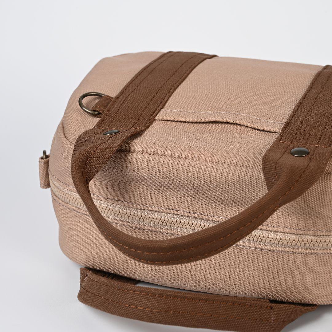 [☆n.k.d☆]8号/11号×旧倉敷帆布×8番糸 ボストンバッグM