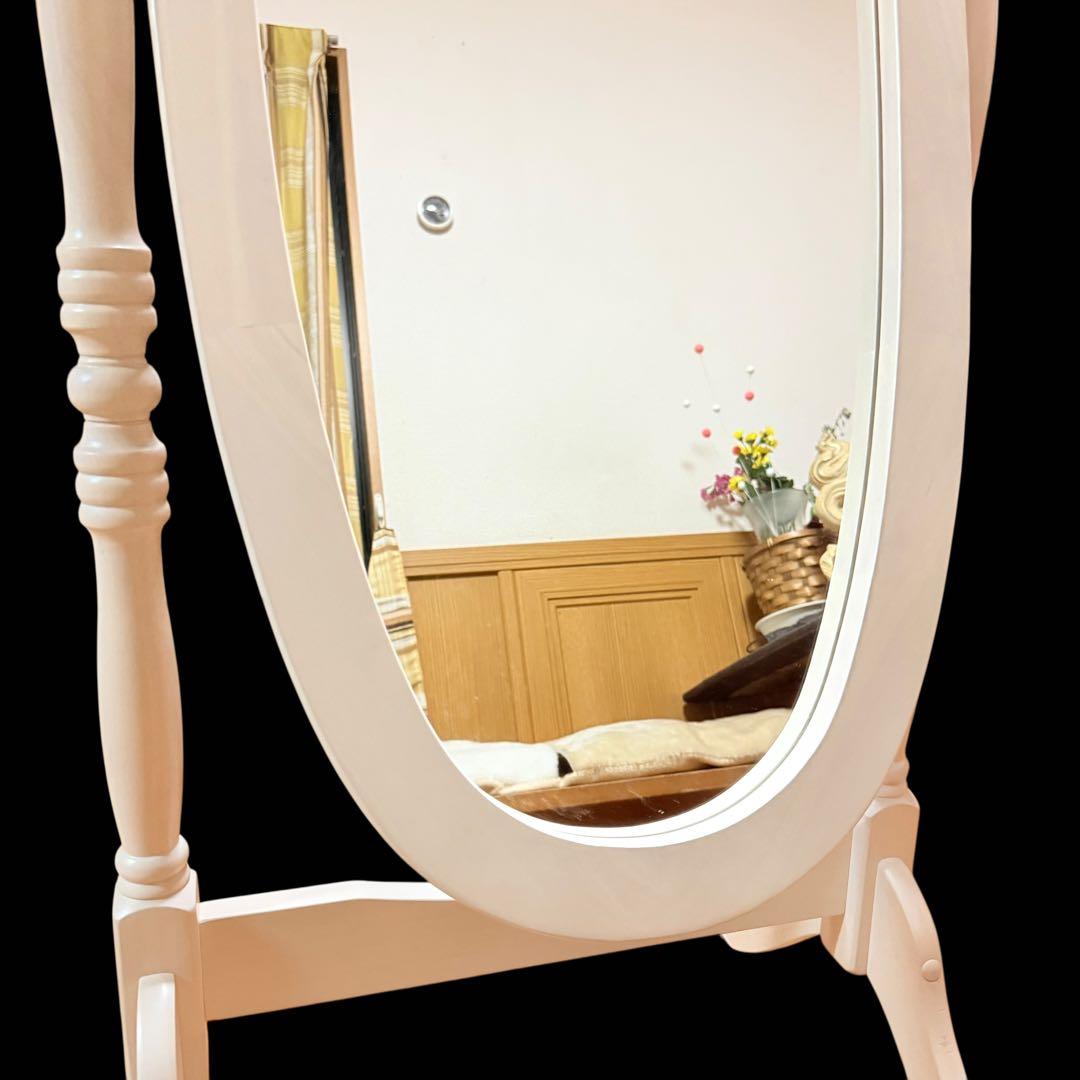 Legacy Decor 回転式全身木製シュバルフロアミラー　角度調整可能