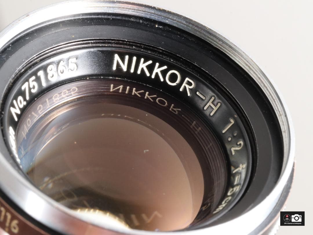 希少美品Nikkor H 5ｃm F/2 黒帯ライカＬ３９レンズ整備済２