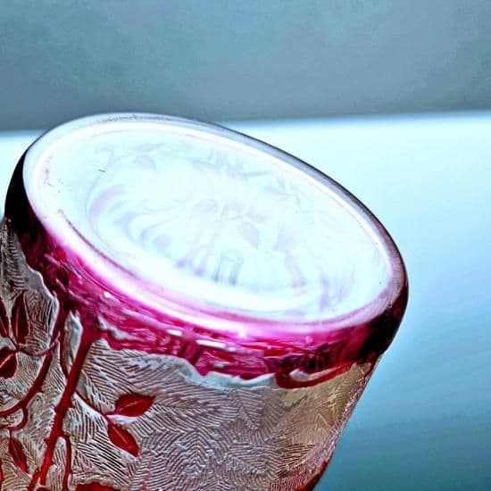 花のオールドバカラ エグランチエの香水瓶【1916年カタログ】ピンク