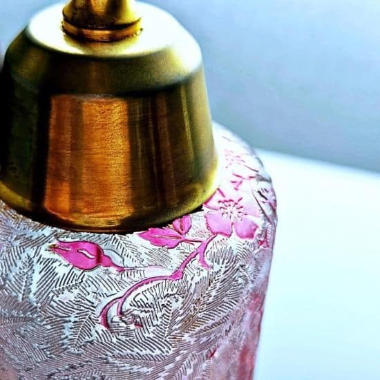 花のオールドバカラ エグランチエの香水瓶【1916年カタログ】ピンク