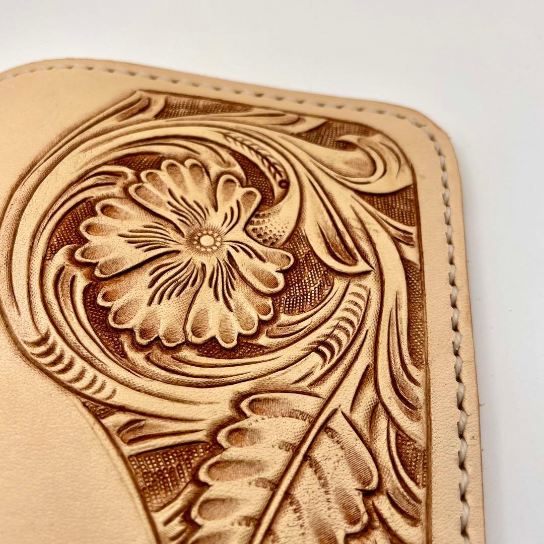 レザーロングウォレット《シェリダンスタイルカービング》