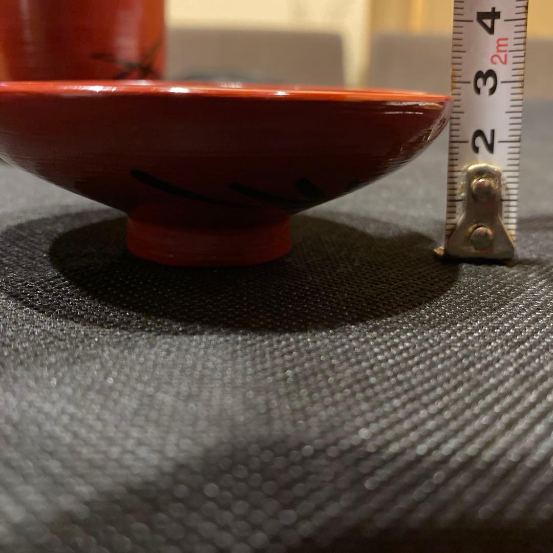 骨董品　川端近左　 朱松葉小吸椀 10客揃
