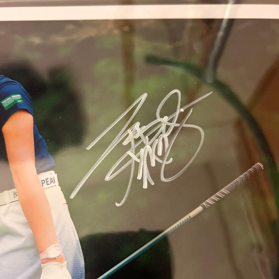 JLPGA女子プロゴルファー　原英莉花　直筆サイン入り写真 A4サイズ