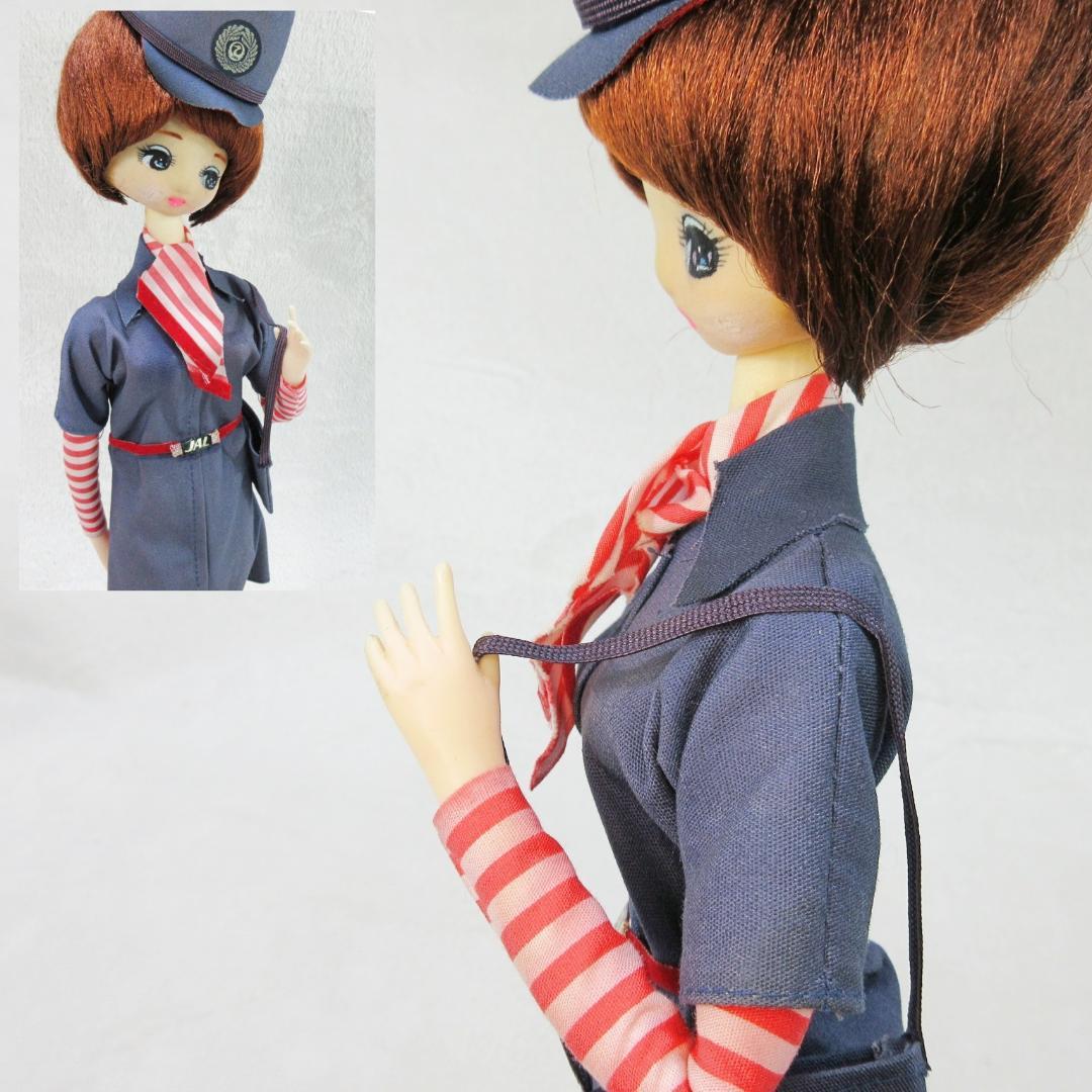 ✨日本航空スチュワーデス人形/6代目制服✨ 昭和レトロフィギュア 全高43cm