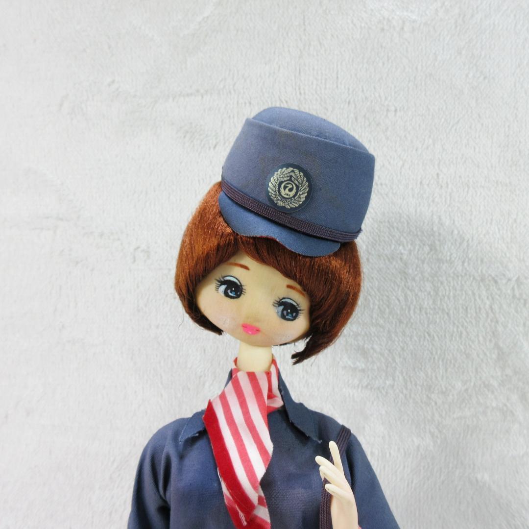 ✨日本航空スチュワーデス人形/6代目制服✨ 昭和レトロフィギュア 全高43cm