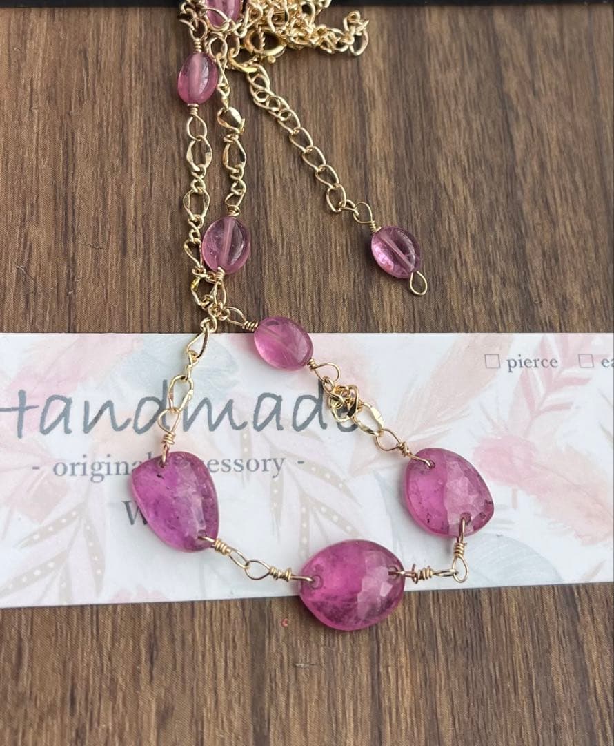 値下げ美しいルビーのローズカットのネックレス＊1点のみ