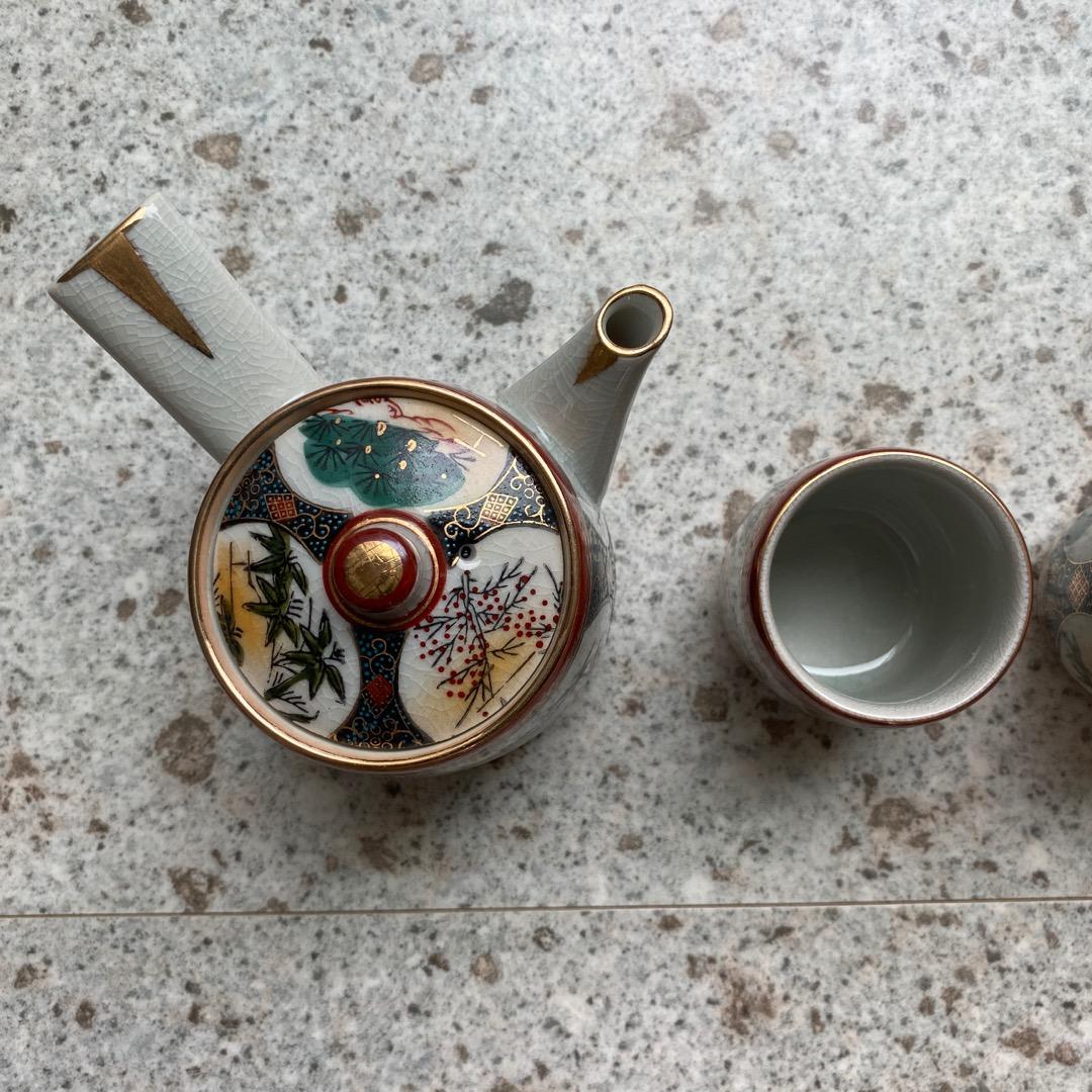 九谷焼　茶器揃　箱入り　松竹梅