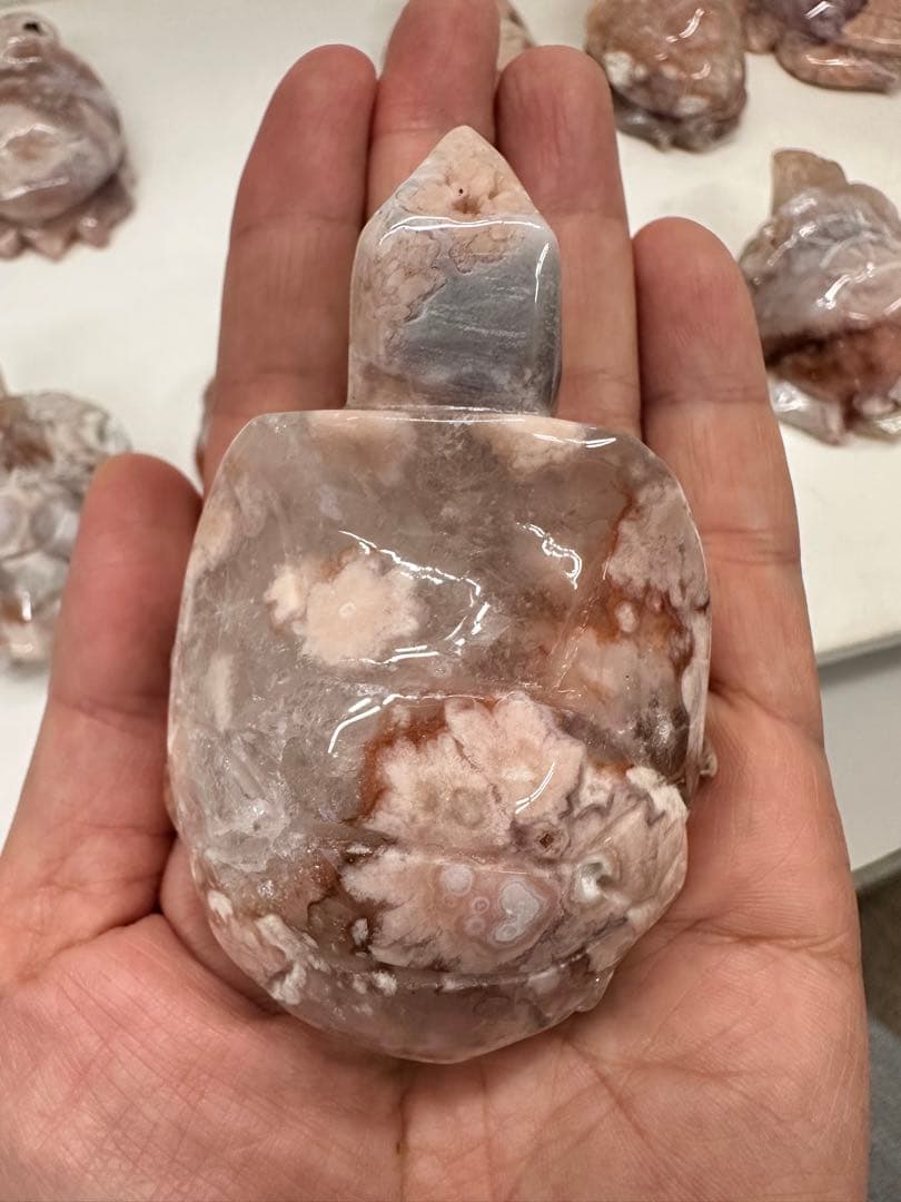 SALE. 一律6000円　ピンクアメジスト　カメ　タートル　天然石　開運