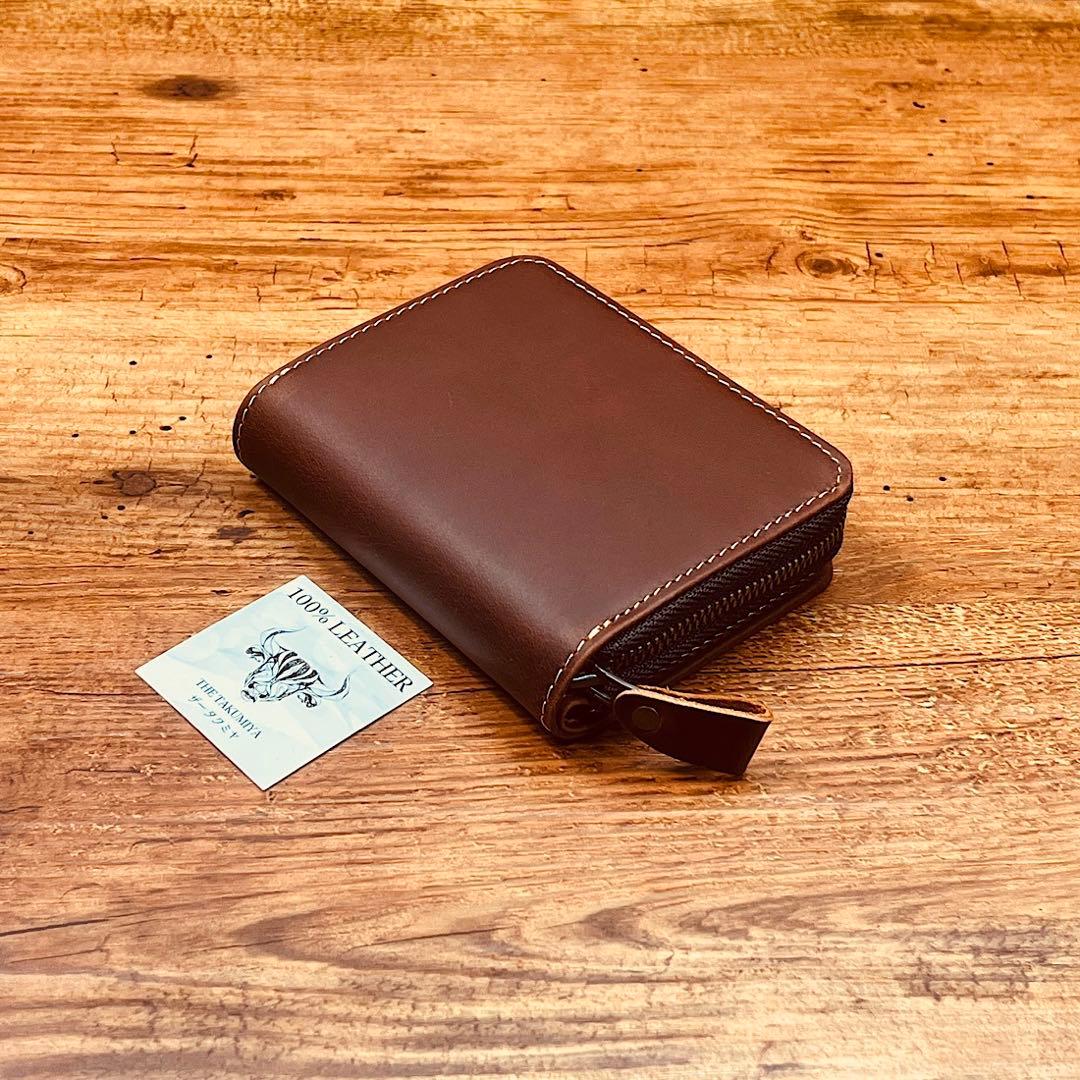 コンパクト財布 折り財布 カードケース イタリアンレザー メンズ 財布 男性