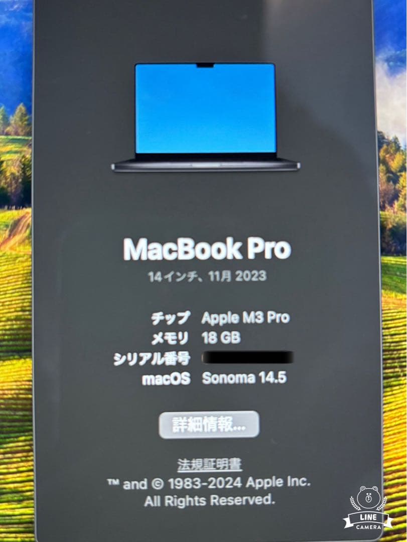 MacBook Pro14 M3Pro 18GB1TB AppleCare+美品