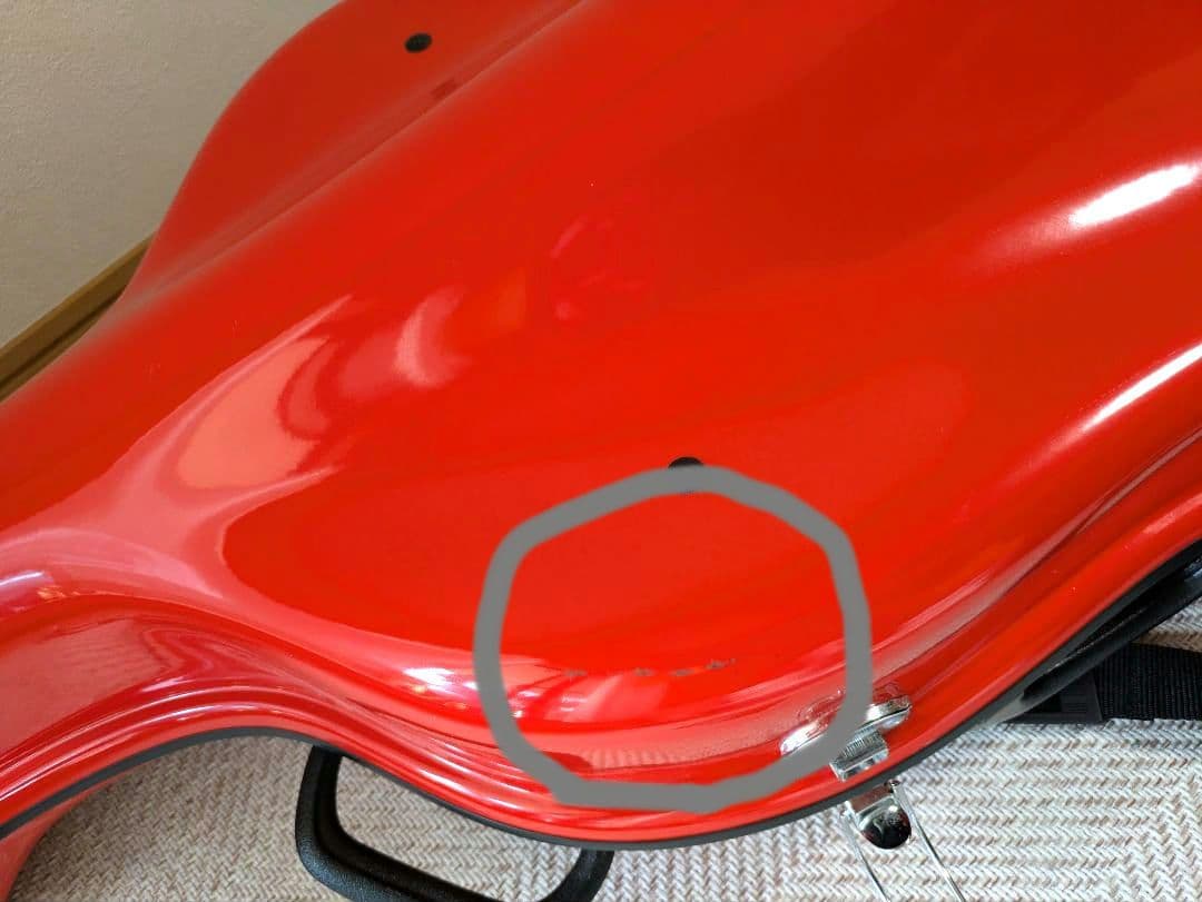 GEWAゲバ チェロハードケース オレンジレッド（バーミリオン)5.1kg