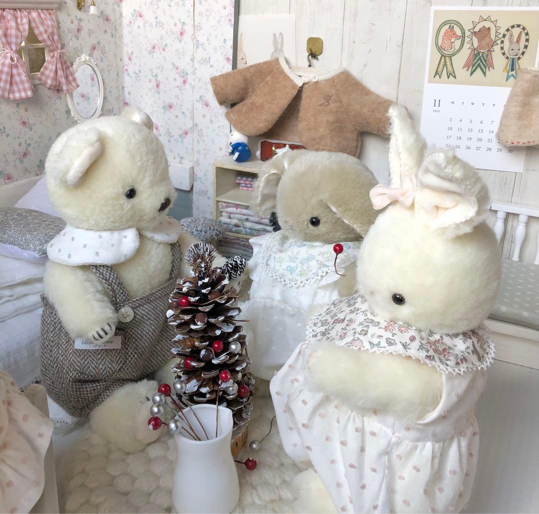 ハンドメイド　ベビーうさぎちゃん① うさぎのぬいぐるみ
