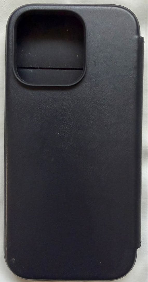 iPhone16pro手帳型ケース　ブラック　合皮