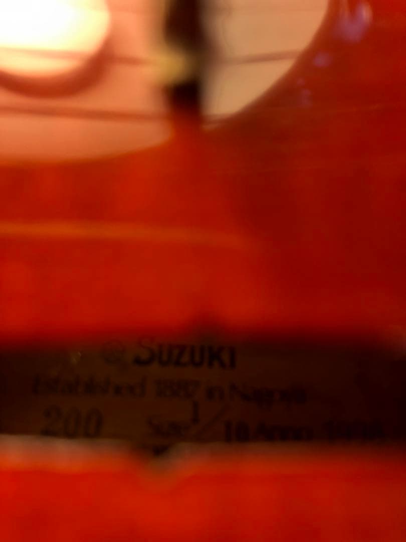 【駒&魂柱調整済】Suzuki分数バイオリンNo200 1/10 1998