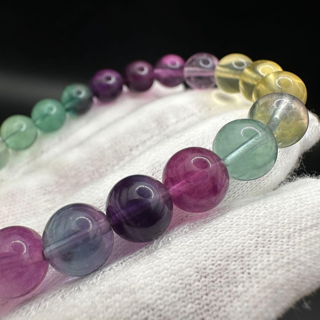 カラーグラデーション　フローライト　ブレスレット