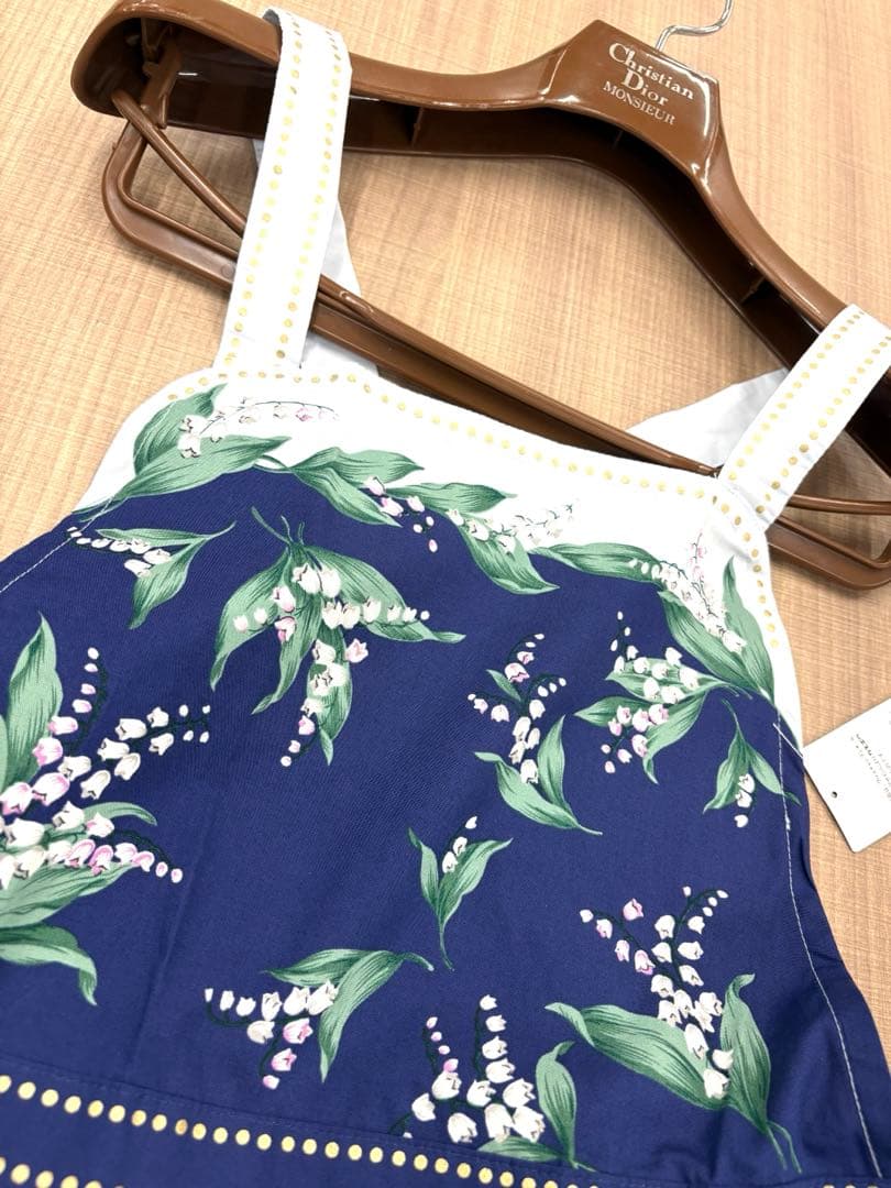 タグ付未使用✨️クリスチャン　ディオール　エプロン　スズラン柄　カネボウ製品