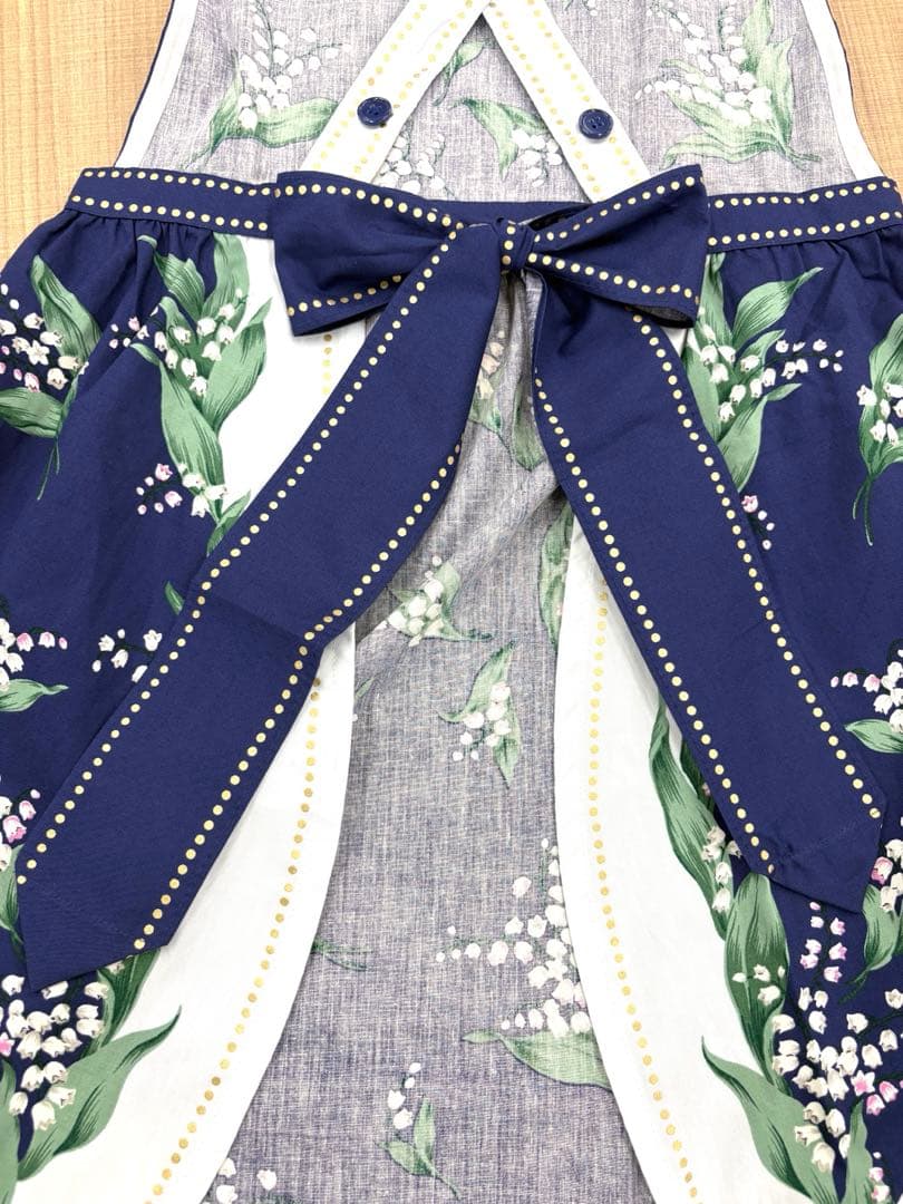 タグ付未使用✨️クリスチャン　ディオール　エプロン　スズラン柄　カネボウ製品