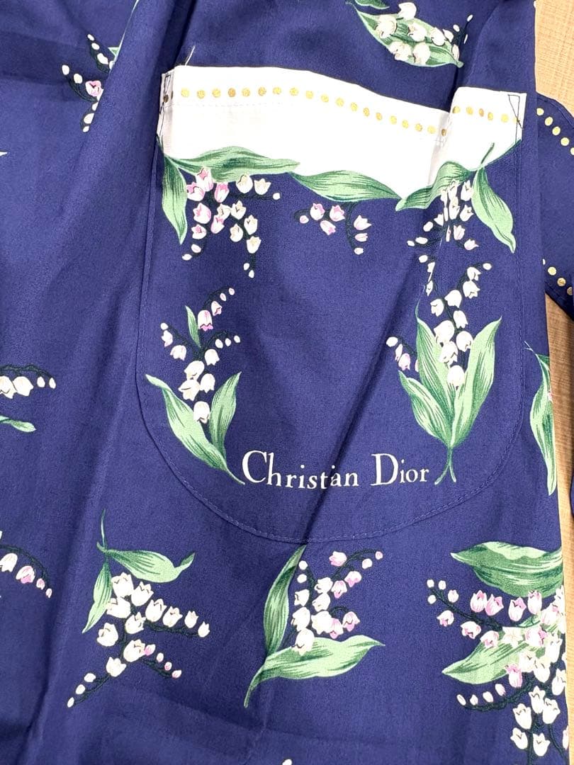 タグ付未使用✨️クリスチャン　ディオール　エプロン　スズラン柄　カネボウ製品