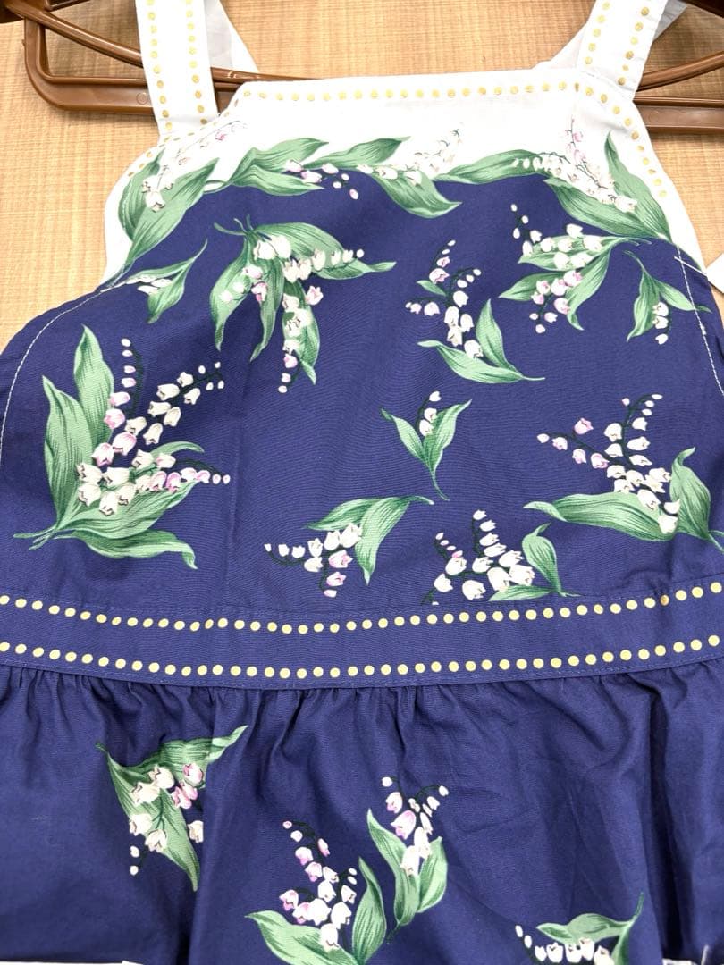 タグ付未使用✨️クリスチャン　ディオール　エプロン　スズラン柄　カネボウ製品