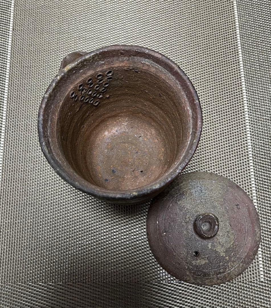 備前焼　茶道具　茶釜　急須　(No.73)