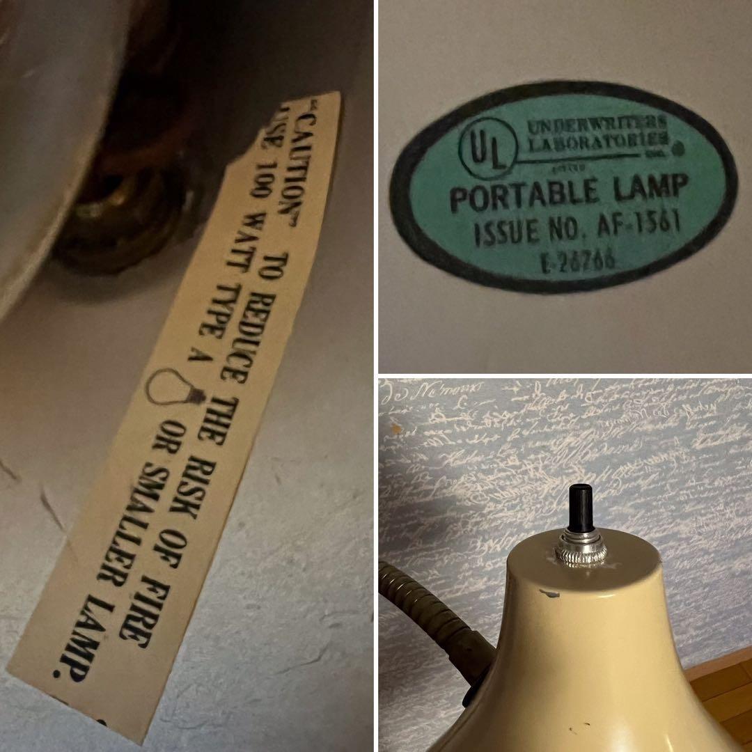 アメリカ製 ビンテージ インダストリアルランプ フロアライト ベージュ