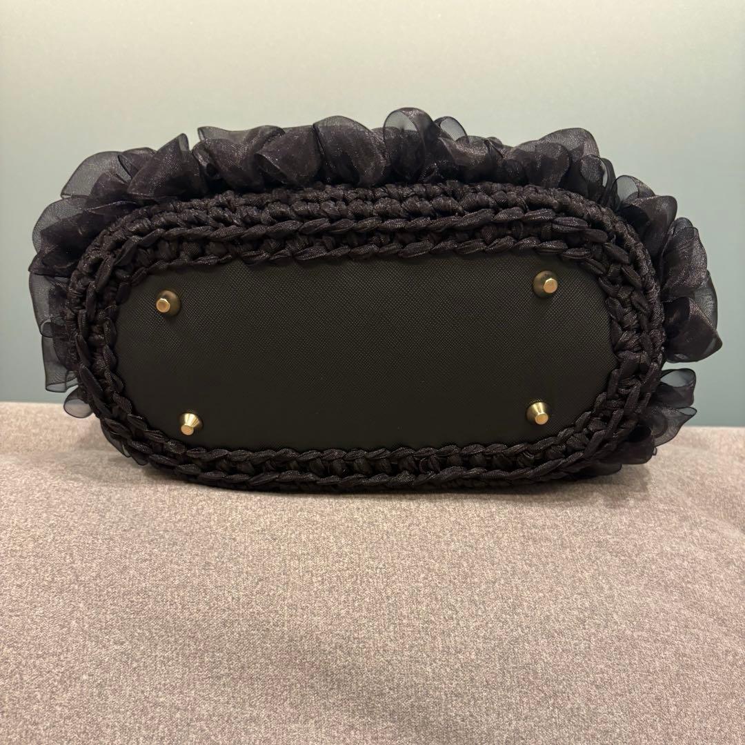 ハンドメイド オーガンジーリボンバッグ