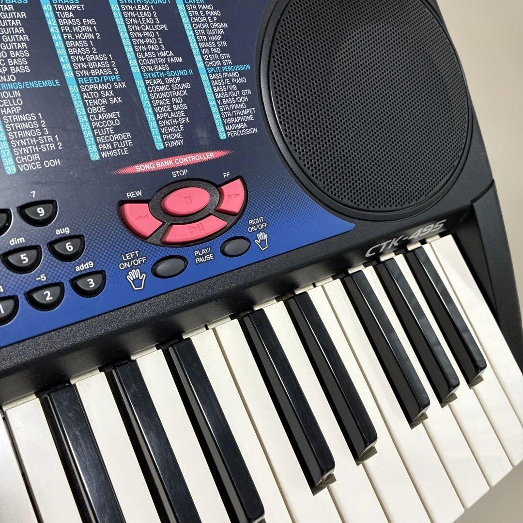 CASIO CTK-495 キーボード 本体とACアダプター