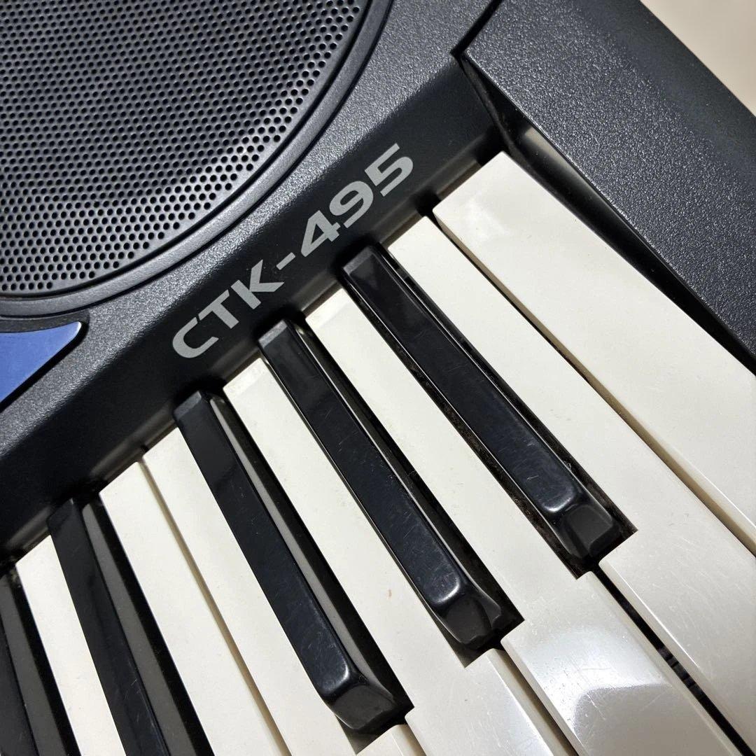 CASIO CTK-495 キーボード 本体とACアダプター