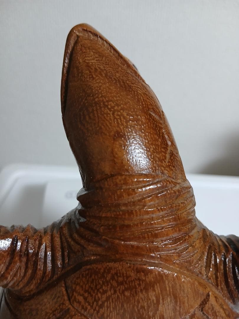 木彫り置物　ウミガメ