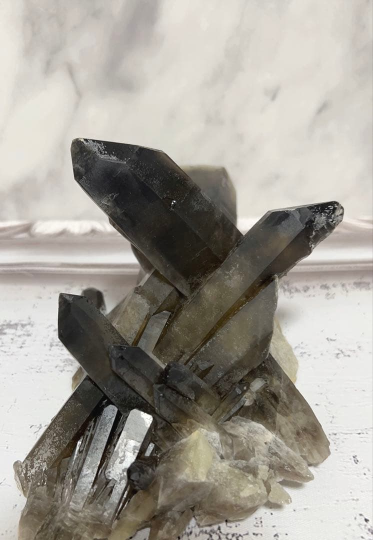 ⭐️モリオンクラスター❤︎1Kg 【最強】天然石　浄化　邪鬼　クラスター 黒水晶