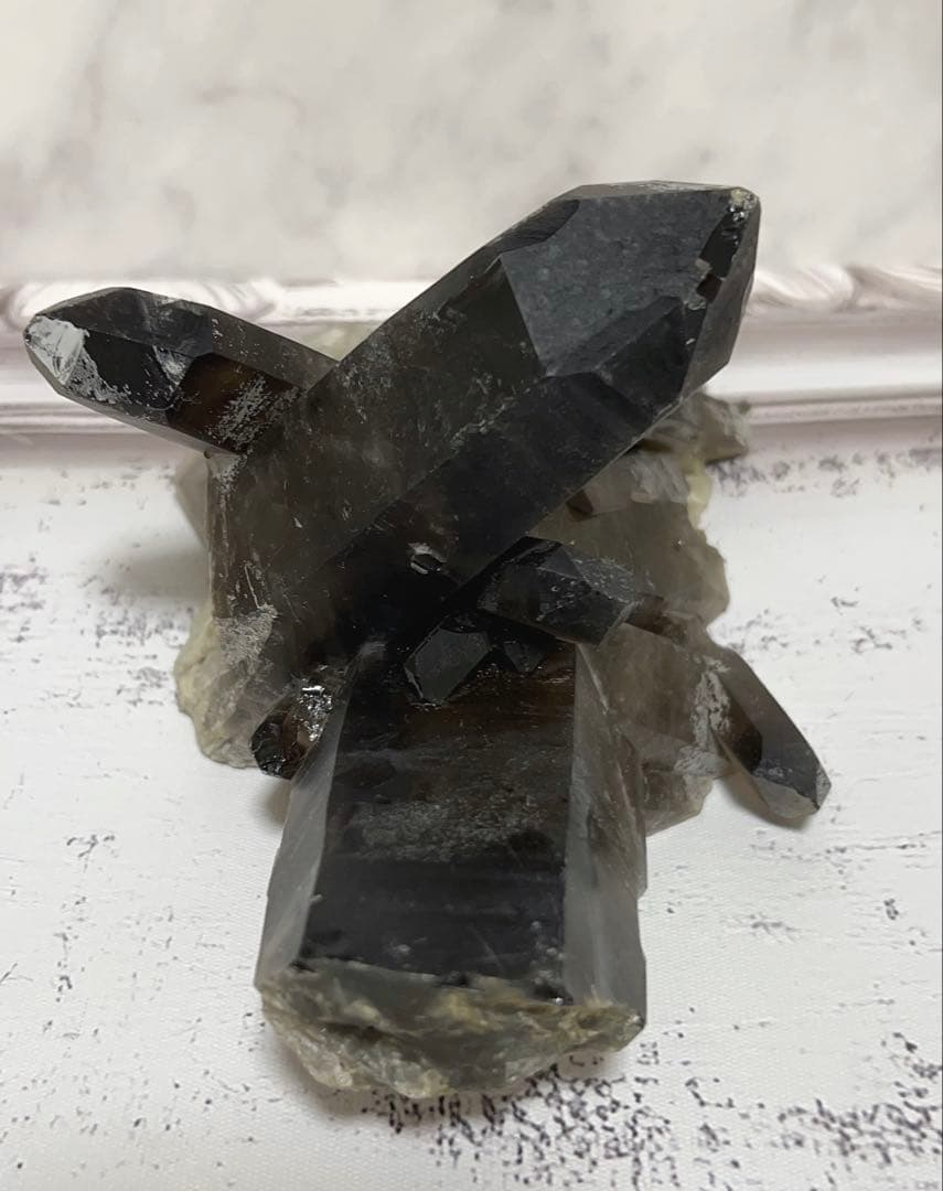 ⭐️モリオンクラスター❤︎1Kg 【最強】天然石　浄化　邪鬼　クラスター 黒水晶