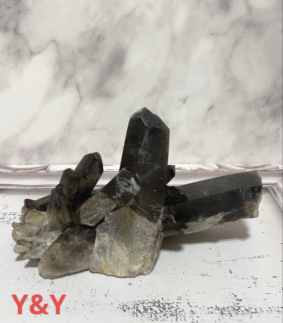 ⭐️モリオンクラスター❤︎1Kg 【最強】天然石　浄化　邪鬼　クラスター 黒水晶