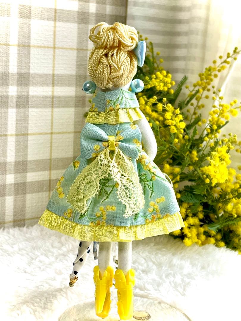 リントンツイード❤️ピンクサテンスカート❤️ハンドメイド♡ドールチャーム