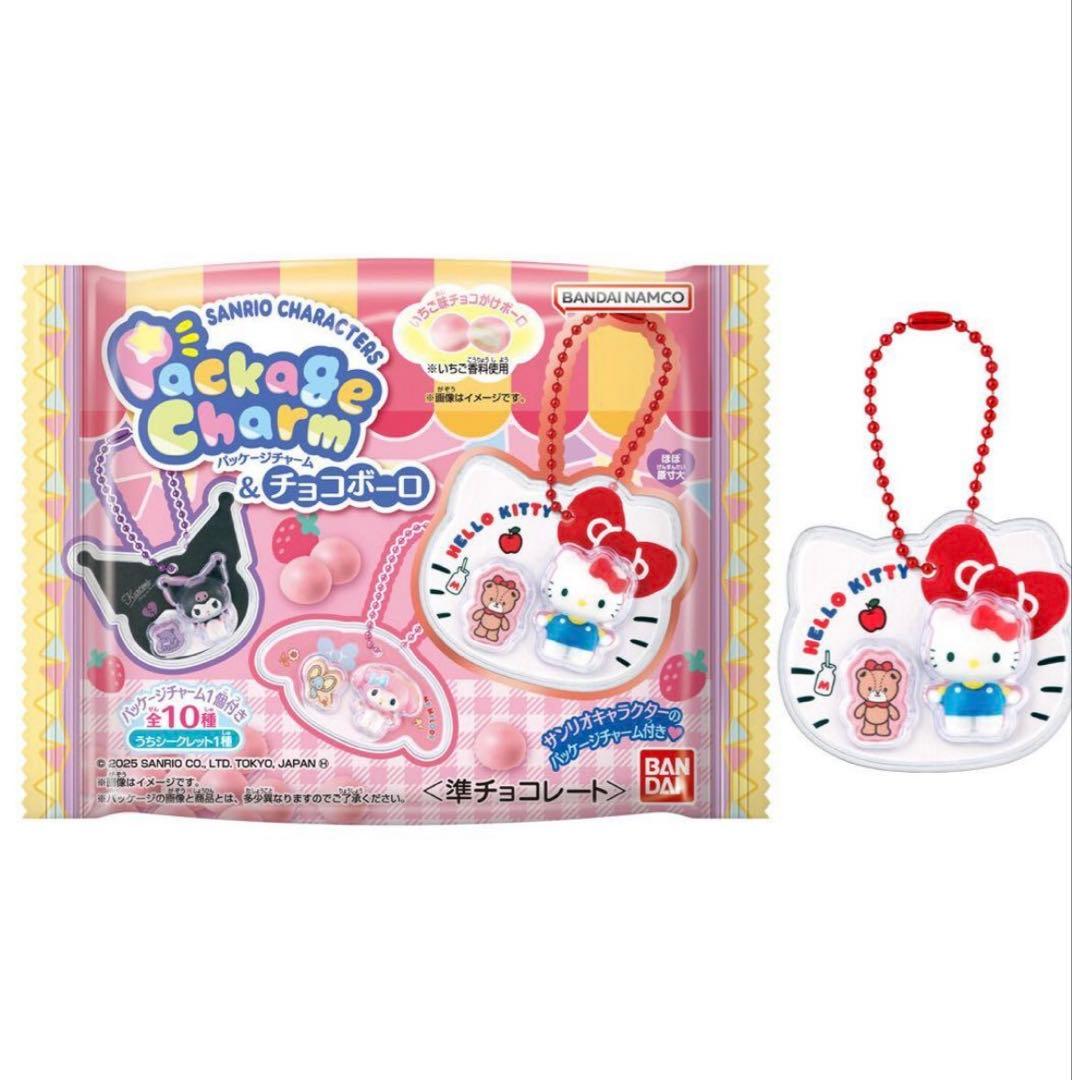 【値引】サンリオキャラクターズ☆パッケージチャーム★ 10個入りBOX☆おまけ付