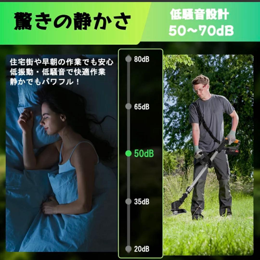 草刈り機 充電式草刈り機 強力電動草刈機 連続駆動 補助車輪付き 伸縮式