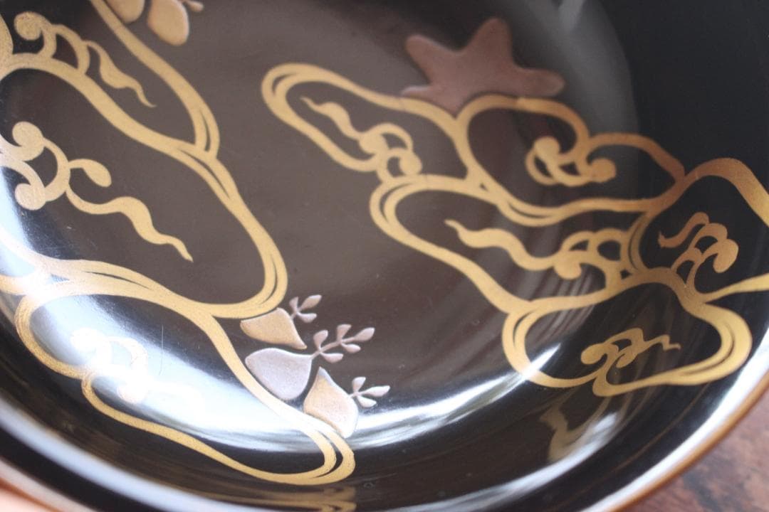 時代逸品！風情ある千筋糸目挽きに優美な桐文蒔絵の映える煮物椀２点（検雑煮椀