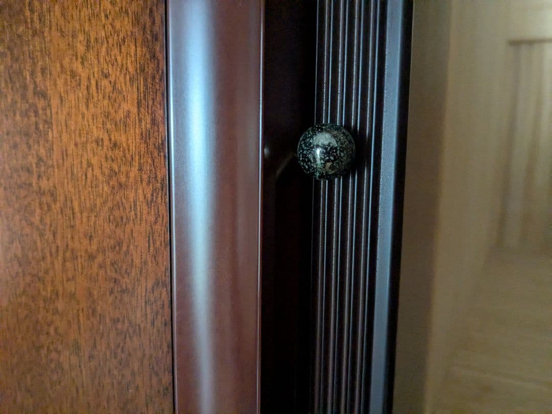 婚礼タンス　ワードローブ　洋服ダンス　両開き　鏡付き　天然木　高級家具