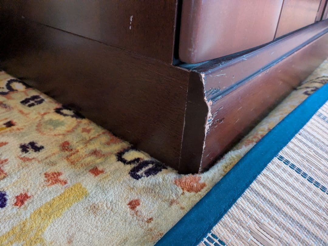 婚礼タンス　ワードローブ　洋服ダンス　両開き　鏡付き　天然木　高級家具