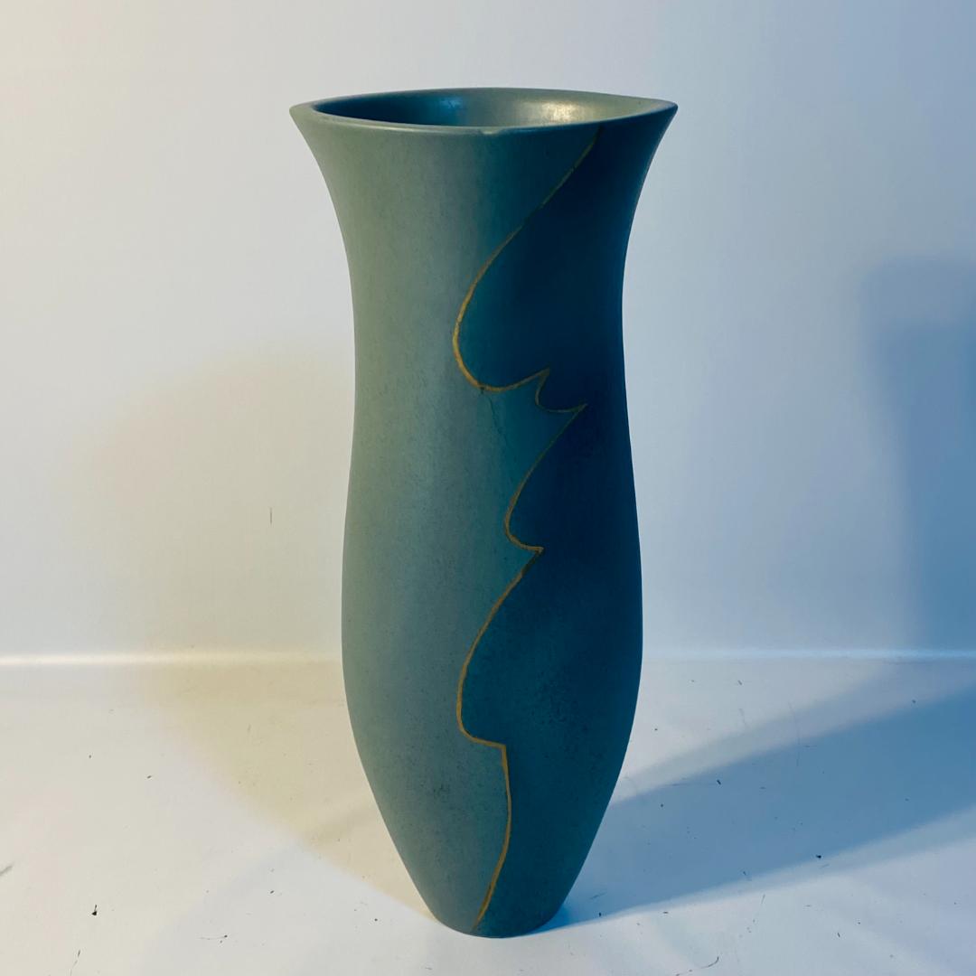 花瓶 青濃淡 花器 華道 花道 お花 生け花 水器 花入 花立 送料込み